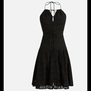 J. Crew Black Eyelet Dress